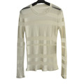 Spring Round Neck Translucent Knit Women Sweater